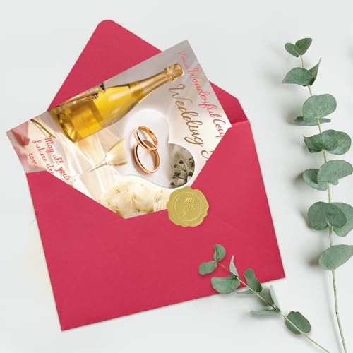 Missonemi Wedding Card for Bride and Groom, 5x7 Inch Couple Greeting Card