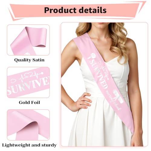 Nursing School Graduation Satin Sash Pink Party Decor Gift for Her