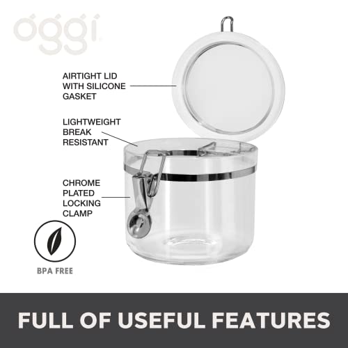 Oggi 28 oz Airtight Food Storage Canister with Locking Clamp Lid