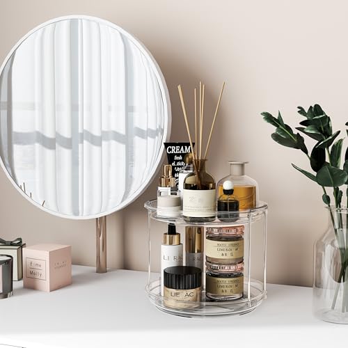 9.25" Double-Tier Lazy Susan Turntable Organizer for Kitchen & Bathroom
