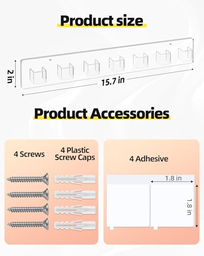 Clear Sunglasses Organizer Wall - 2-Pack Acrylic Eyewear Holder