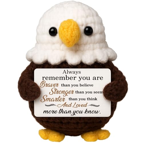 Inspirational Crochet Bald Eagle Gift - Empowering Decor for All
