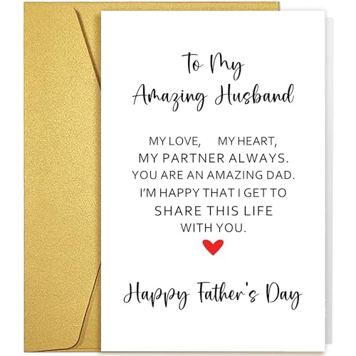 Romantic Father's Day Card for Husband - Heartfelt Gift