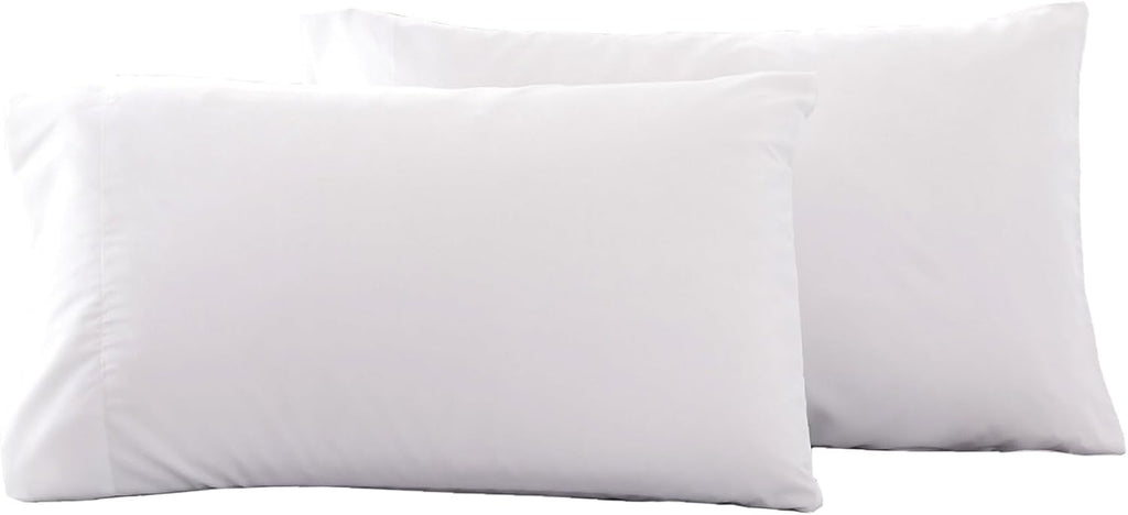 Microfiber Pillowcases 2 Pack - Super Soft, Wrinkle & Stain Resistant, 20x26, White | Envelope Closure