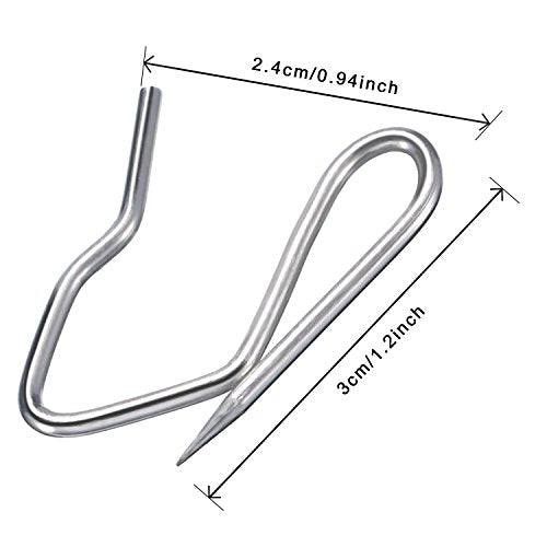 120 Pack Metal Curtain Drapery Hooks for Window & Shower Curtains