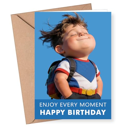 Funny Birthday Card with Envelope - 5x7 Inch Humorous Greeting