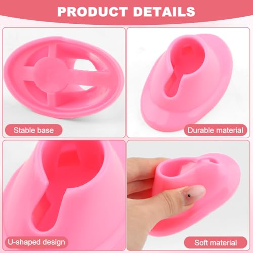 4PCS Silicone Nail Polish Bottle Holders - Anti-Spill Stand for Manicure