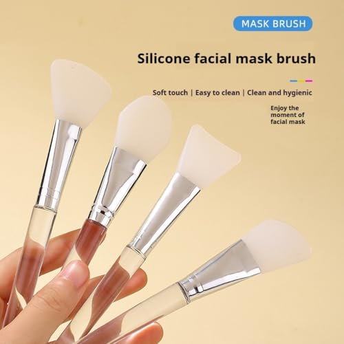 TIKMOON Silicone Face Mask Brush Set, 4-Piece Facial Mud Mask Applicator