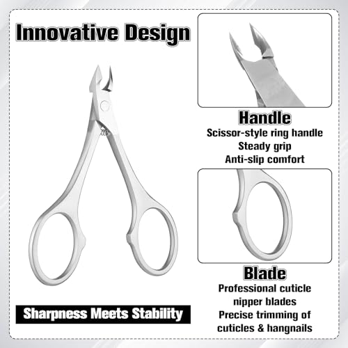 Fine Edge Cuticle Trimmer Nippers, with Round Grip Professional