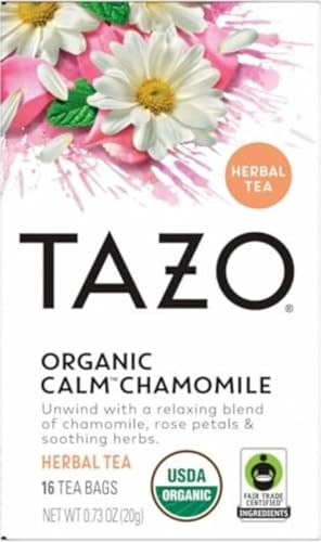 TAZO Calm Chamomile Herbal Tea Bags Caffeine Free 16 Count