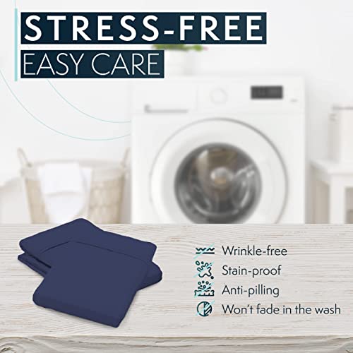 Microfiber Pillow Cases Set of 2 - Soft & Breathable for Standard/King Size