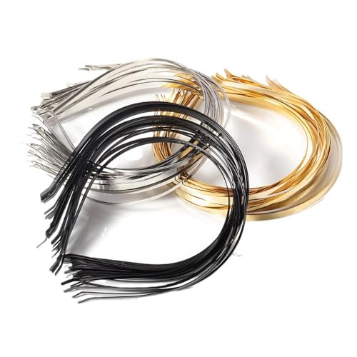 ArrErr 21-Pack Metal Blank Headbands Narrow Hair Bands for DIY Crafting