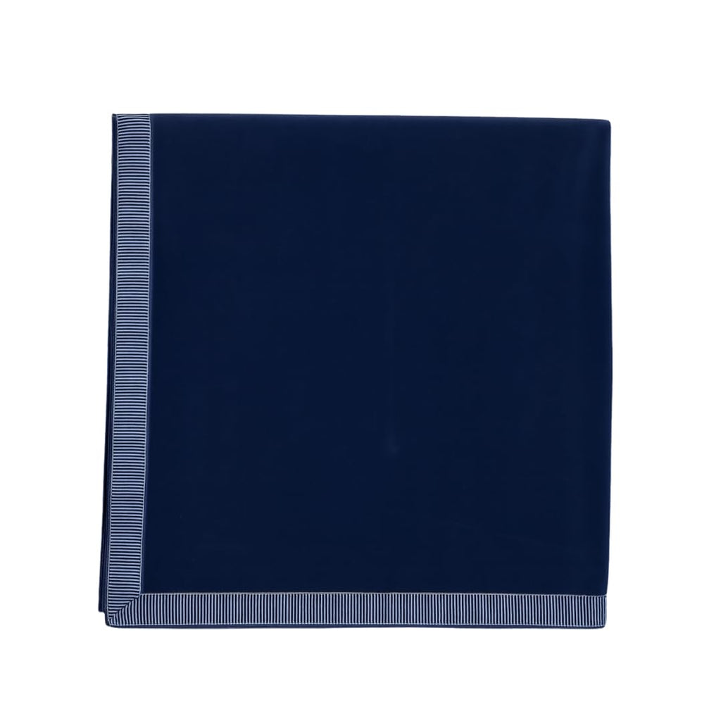Baron Barclay Deluxe Suede Round Table Cover - 54" - Navy - Poly-Cotton Blend Tablecloth