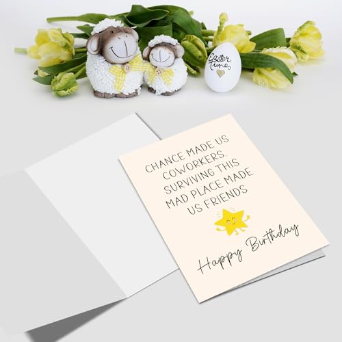 Funny Coworker Birthday Card - Chance Made Us Coworkers - Variation #7
