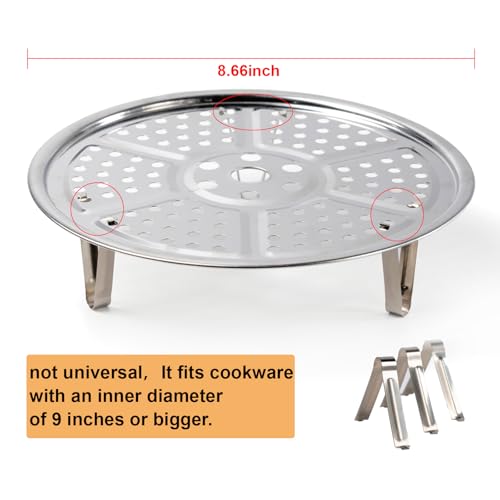Premium Stainless Steel Steamer Rack - 8.7 Inch Cooking Tray