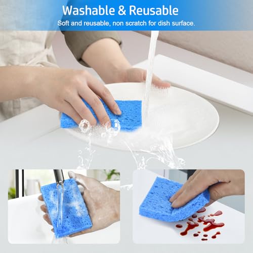 8-Pack Mcyye Compressed Kitchen Sponges - Non-Scratch Cleaning