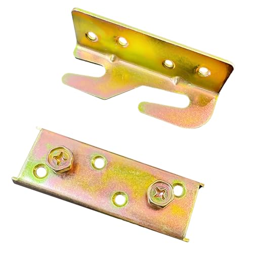 Heavy Duty Bed Rail Brackets Set of 4 - 3.6''x1.3'' Galvanized Steel