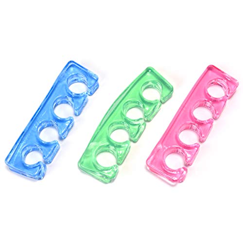 KADS Silicone Toe Separators 6 Pairs Pedicure Nail Art Tools