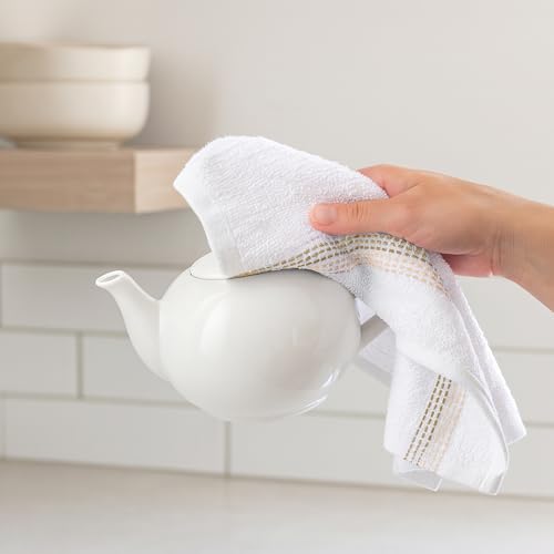 100% Cotton Washcloths - 12x12 in, Ultra-Absorbent, 10 Pack