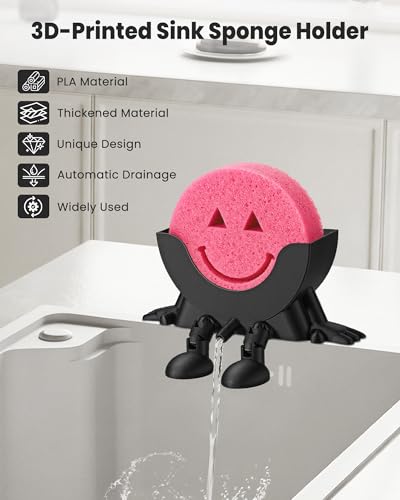 Prism Petal 3D Printed Sponge Holder - Cute Drainable Kitchen Sink Caddy
