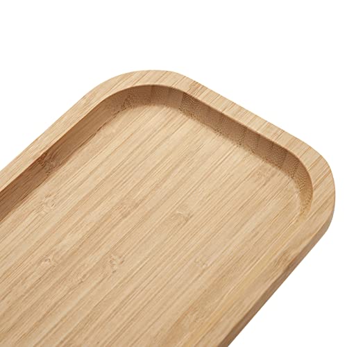 Bamboo Vanity Tray for Bathroom & Home Decor – 7.9 x 5.1 x 0.8 Inch