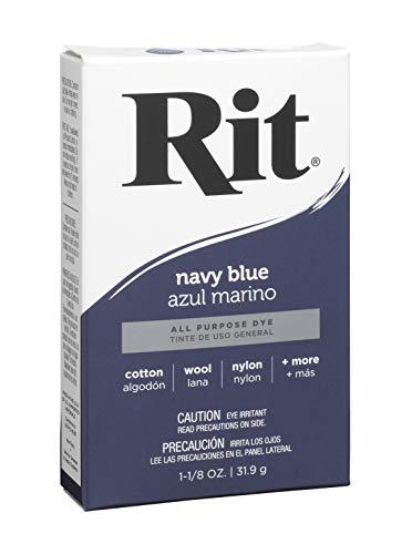 Rit Powdered Fabric Dye - Navy Blue, Non-Toxic All-Purpose Dye for Clothing