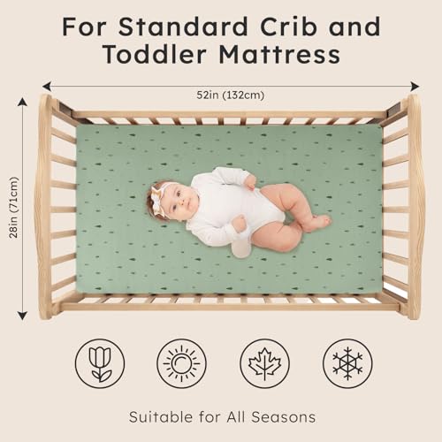 FILLEEP 2-Pack Fitted Crib Sheets - Soft Breathable Hedgehog Print
