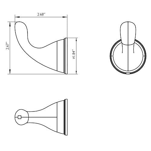 Brushed Nickel Robe Hook from Alta Bay Bathroom Accessory Set