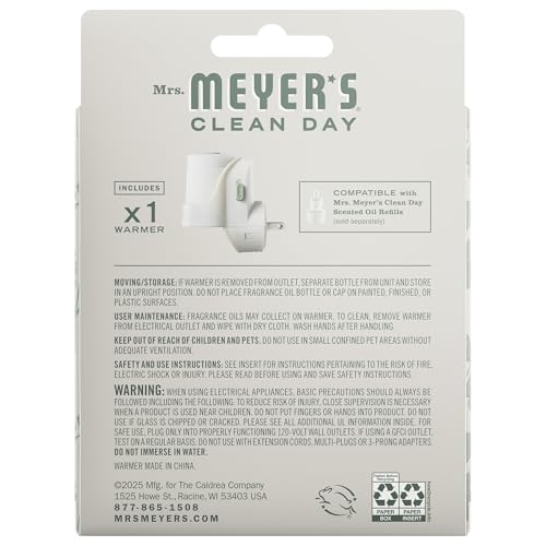 Mrs. Meyer’s Clean Day Scented Oil Diffuser Kit Unscented Wall Mount, 1 Count