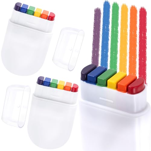 Lekgavd 2PCS Rainbow Face and Body Paint Crayons for Pride Makeup