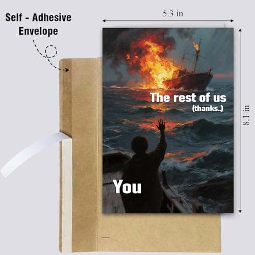 Funny Sinking Ship Farewell Card for Coworkers - Variation 153