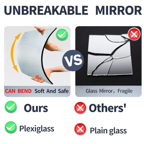 Unbreakable Table Mirror 8.8" x 6.3" - Shatterproof Vanity & Travel Mirror