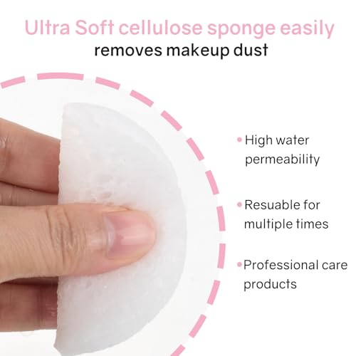 Compressed Facial Sponges 30-Count Natural Cellulose Makeup Remover