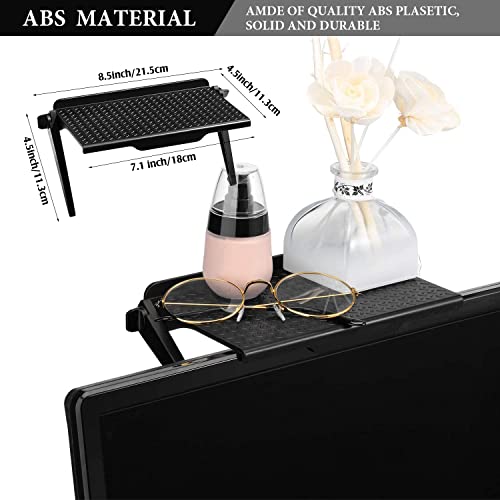 Blulu Adjustable TV Top Shelf Mount Bracket - 8.5 x 4.5 Inch, 2 Pack Black