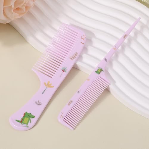 Penitue Cute Hair Comb Set - Fine Tooth & Rat Tail Styling Combs (2 Pcs)