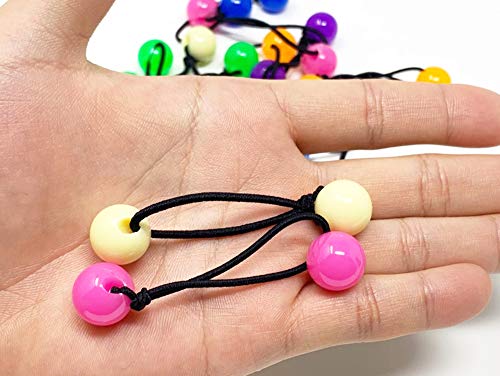 Tara Girls Twin Bead Ponytail Elastics Cute Multi Design Hair Ties Medium