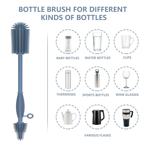 Raymeefa Double-Sided Silicone Bottle Brush for Easy Cleaning