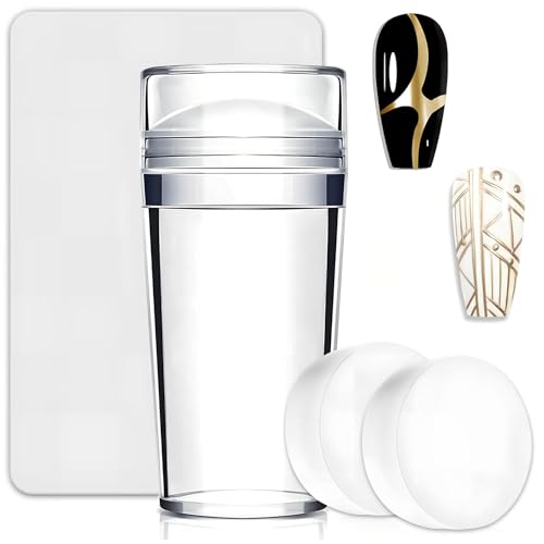 French Tip Nail Stamp Kit with Replacement Heads for DIY Manicure