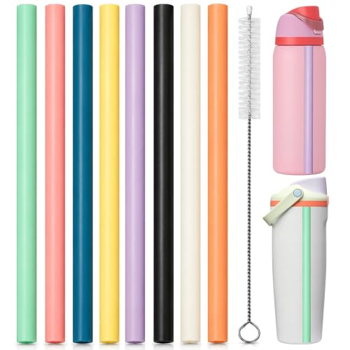 8 Pack Reusable Straws for Owala FreeSip 24oz & 32oz Bottles