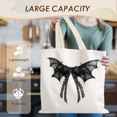 LUVADIAN Halloween Tote Bag - Eco-Friendly Pumpkin Design
