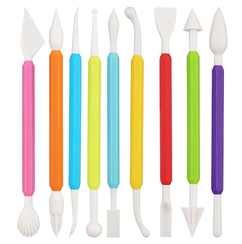 9-Piece Fondant Sculpting Tool Set for Cake Decorating