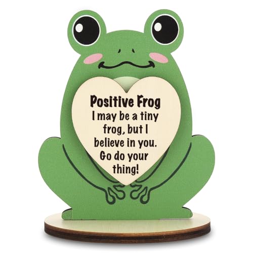 Inspirational Frog Desk Plaque - 'I Believe in You' Motivational Gift