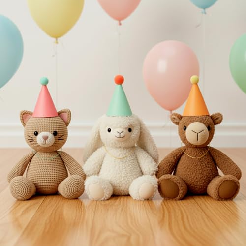 6 Mini Party Hats for Small Pets - Vibrant Birthday Cone Hats