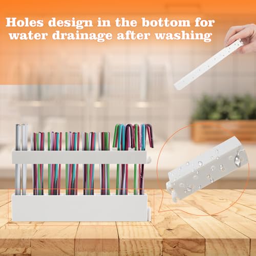 NEEVIRID Reusable Straw Holder - Cabinet Door Mounted Organizer