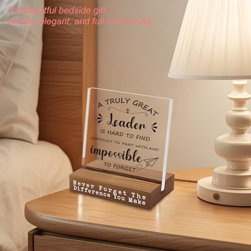 Leader Appreciation Desk Sign - Inspirational Gift for Boss