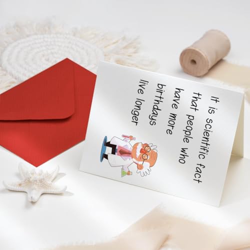 Funny Birthday Card for Men - Stylish 8x5.3 Inch Design