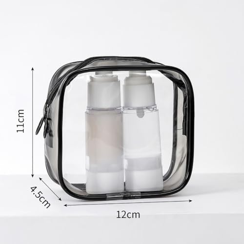Clear Plastic Makeup Bag Small Waterproof Cosmetic Pouch 2 Pcs