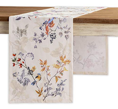Equinoxe Beige 100% Cotton Table Runner 14.5" x 48" - Seasonal Decor