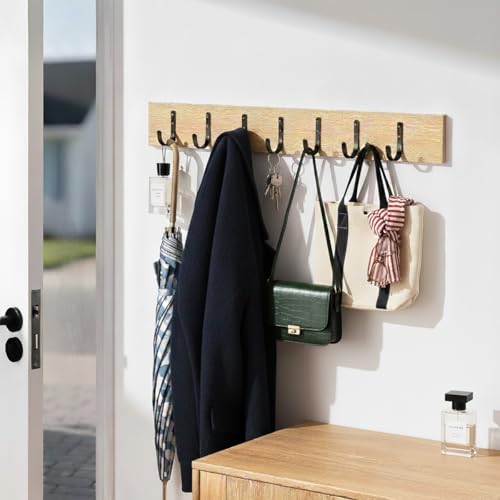 YUPENLAI 3 Pack Wall Hooks - Heavy Duty Metal Hooks, 22 LB Capacity, for Coats, Bags, Towels, Black