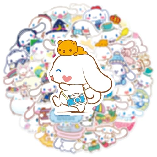 YONGAI 50Pcs Cinnamoroll Dog Stickers - Kawaii Waterproof Vinyl Decals